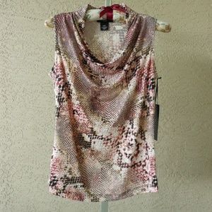 NUE OPTIONS Cowl Neck Sleeveless Top